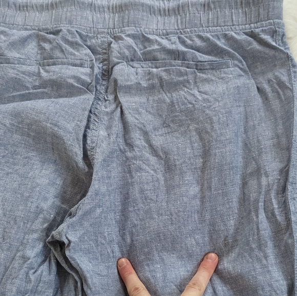Athleta Cabo Linen Joggers 4 blue chambray - Picture 5 of 6